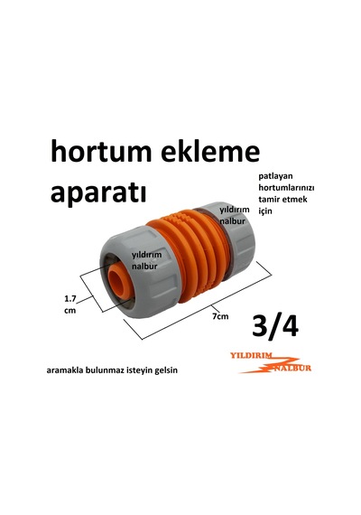 Bahçe Sulama Hortum Tamir Adaptörü 3/4 Hortum Ekleme Bahçe Hortum