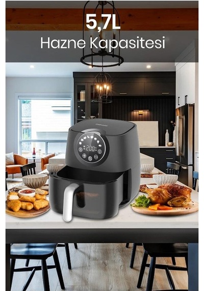 Goldmaster GM-7419 Freefry Cam Kapak Hazneli Sıcak Hava Fritözü