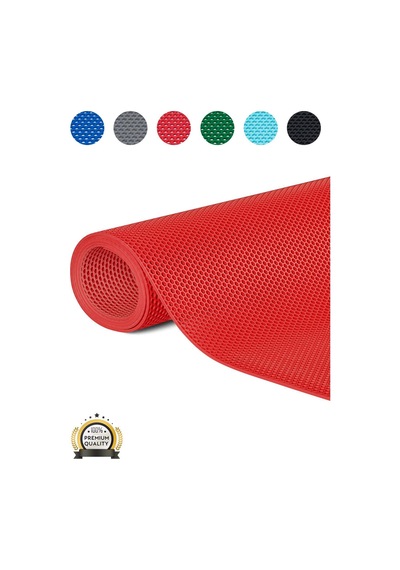 Hortumtech Bal Petek Paspas Kaydırmaz Pvc Islak Zemin Duş Havuz Su Tahliyesi 4 Mm - Kırmızı 90 X 1000 Cm