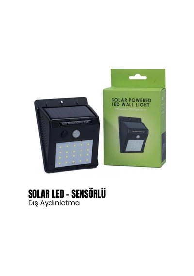 Shuıvan Led Aydınlatma Solar Güneş Enerjili Gece Sensörlü - Beyaz Işık-1189