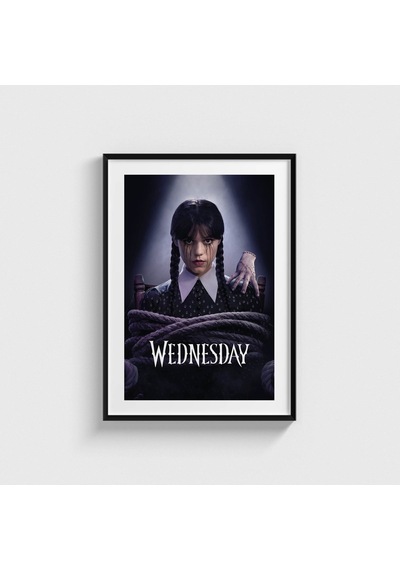 Wednesday Dizi Posteri Tablo Çerçeveli Poster Duvar Dekorasyonu Siyah Çerçeveli Tablo Siyah Çerçeveli Tablo Dn11d561sıyah