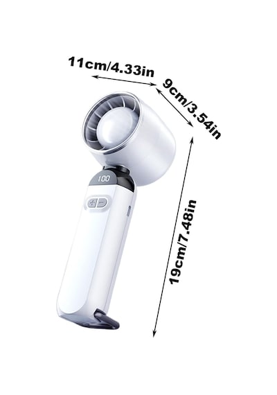 Şarjlı El Fanı 12000rpm 0-120 Hız Ayarı Masaüstü Vantilatör Mini Fan
