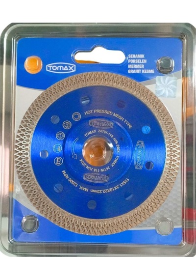 Tomax Çapraz Dişli Mavi Hassas Kesme 115x1.3x22mm