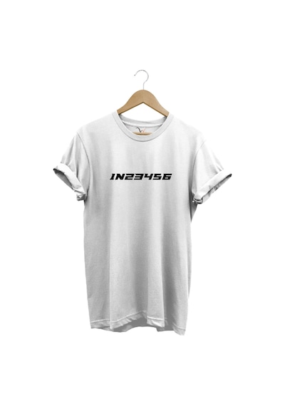 Motorsiklet Vites Geçişleri 1n23456 Şık Cool Motorcu Baskılı Regular Fit Bisiklet Yaka Beyaz T-shirt Beyaz