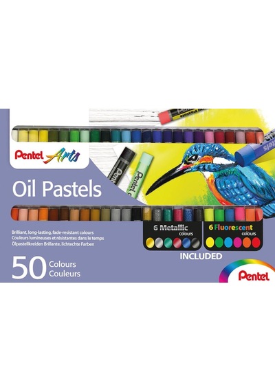 Phn Yağlı Pastel Tebeşir - 50 Renk Metalik Ve Neon Dahil 50 Adet - Çeşitli Renklerde