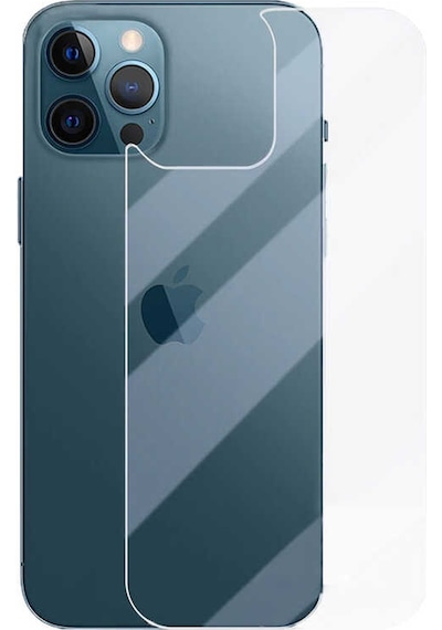 Ekılıf - Apple Uyumlu iPhone 13 Pro Max - Arka Kasa Koruyucu Back Maxi Glass Temperli Cam Arka Koruyucu - Şeffaf