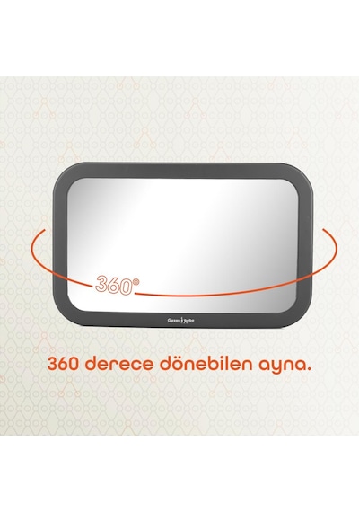 Gezenbebe Arka Koltuk Bebek Aynası Gri