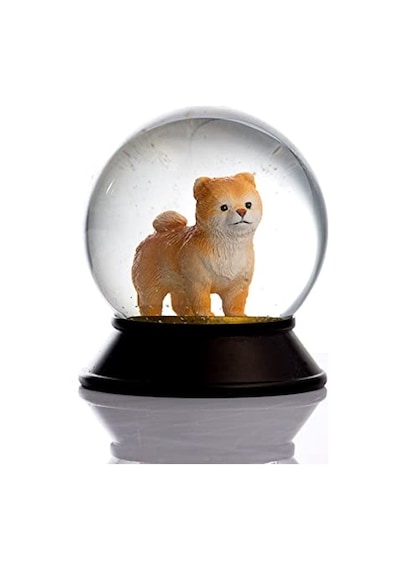 Cam Ve Reçine Altın Patiler Köpek Pomeranian Boo Kayısı Kar Küresi Hediye Diğer