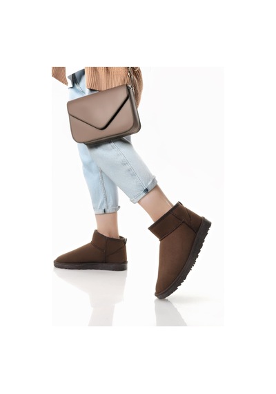 Nesilshoes Nesil Shoes Ypr 7391 Kahve Süet İçi Kürklü Su İtici Kadın Bot