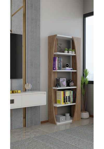 Alpa Ev Mobilya 6'lı Duvar Rafı 50 CM Kitaplık Salon Duvar Rafı Kitaplık Düzenleyici Raf