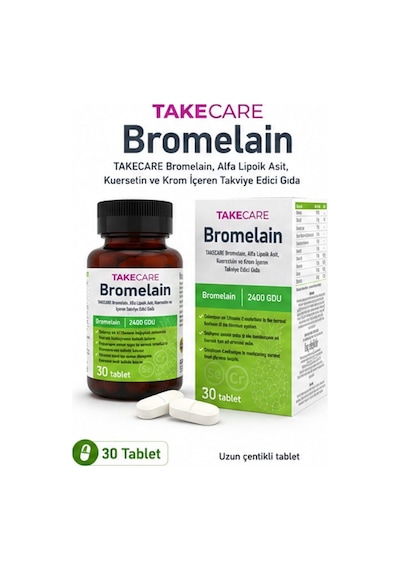 Takecare Bromelain Takviye Edici Gıda 30 Tablet