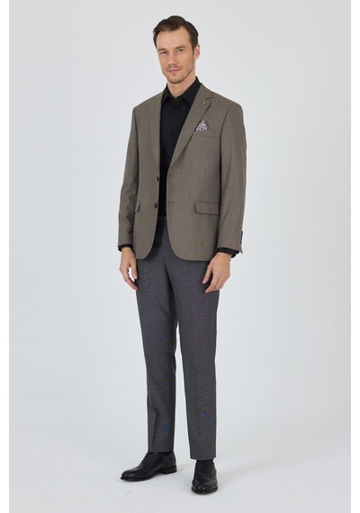 İmza Koyu Vizon Mono Yaka Bez Ayağı Tam Astar Esnek 4 Drop Comfort Fit Classic Ceket 1002250155 Koyu Vizon İmza Koyu Vizon Mono Yaka Bez Ayağı Tam Astar Esnek 4 Drop Comfort Fit Classic Ceket 1002250155 Koyu Vizon
