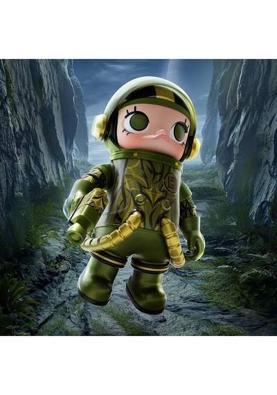 Pop Mart Mega Space Molly 100% Clot-olive Alienegra Serisi Figür, Koleksiyonluk Aksiyon Figürü, Anime Art Toy Biblo