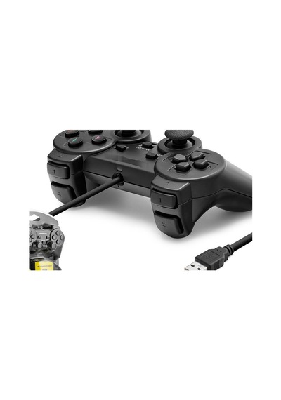 Pc Uyumlu Kablolu Usb Gamepad Oyun Kolu - Siyah W201s Evimdeyokyok