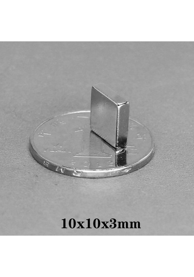 10 Adet 10mm X 10mm X 3mm Köşeli Süper Güçlü Neodyum Mıknatıs