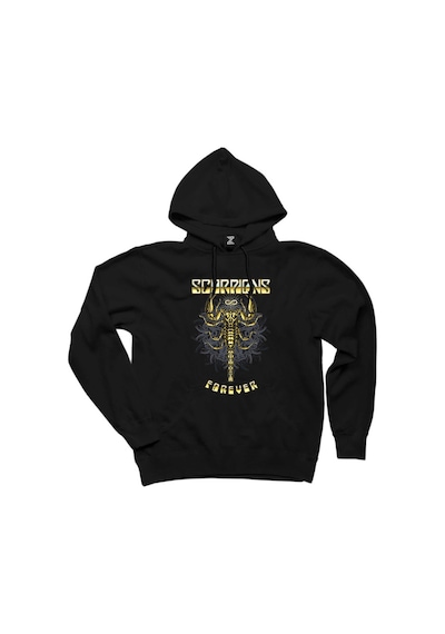 Scorpions Forever Siyah Kapşonlu Sweatshirt Hoodie Siyah