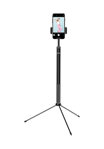 Philips Dlk3621n 93 2 İn 1 Tripod Standı Telefon Tutacağı Youtube Selfi Canlı Yayın İçin Işıklı Telefon Tutucu Siyah