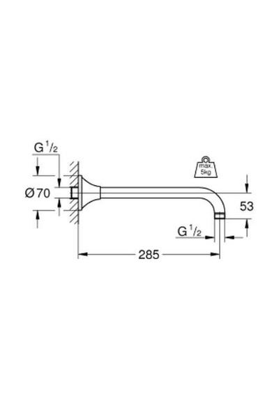 Grohe Rainshower Grandera Duş Başlığı Dirseği 285 Mm - 27986da0