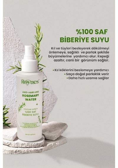 Royues Dökülme Karşıtı Ve Saç Uzatma Etkili Biberiye Suyu 150 ML