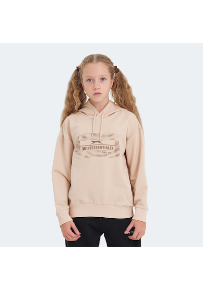 Slazenger LAYO Çocuk Kapüşonlu Camel Sweatshirt