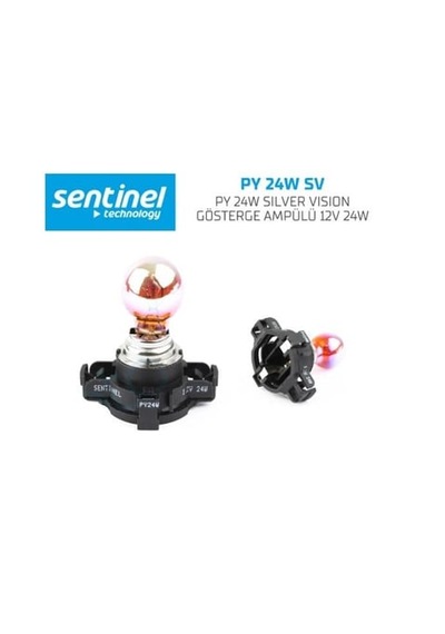 Py24w-sv Sentınel 12v Sinyal Ampulü Soketli Sılver Vısıon Py24wsv