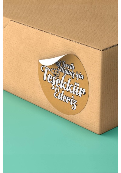 Teşekkür Ederiz Hardal Kargo Sticker 3x3cm St2158 Çok Renkli