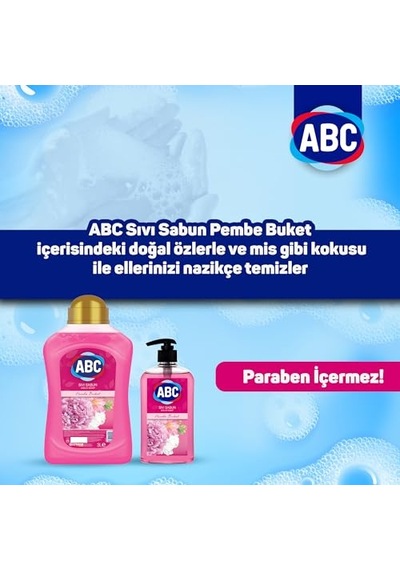 Abc Deterjan Sıvı Sabun Pembe 3 L