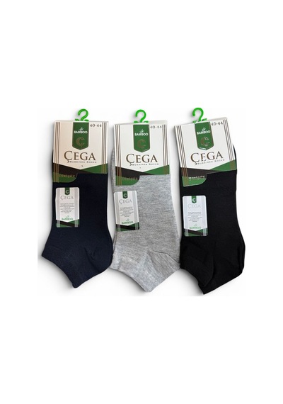 Çega Socks Erkek Bambu Patik Çorap Dikişsiz Koku Yapmaz 12'li Çok Renkli Çok Renkli