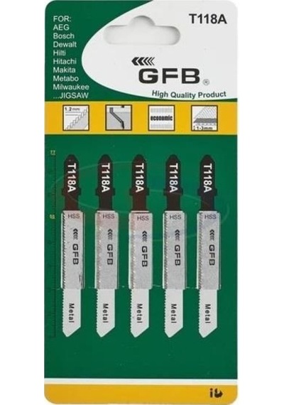 Gfb T118A Dekupaj Ağzı Metal Hss 5 Li Paket