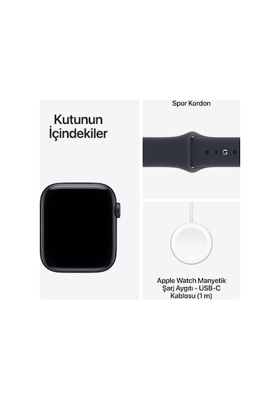 Apple MJL14TU/A Watch SE 3 GPS 40 MM M/L Alüminyum Kasa Spor Kordon Akıllı saat (Distribütör Garantili)