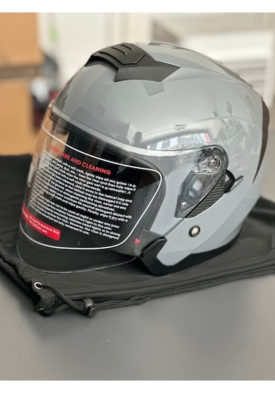 Motokaskk Güneş Gözlüklü Jk Güneş Gözlüklü Yarım Kask / Ece Sertifikalı / Nardo Gri Gri