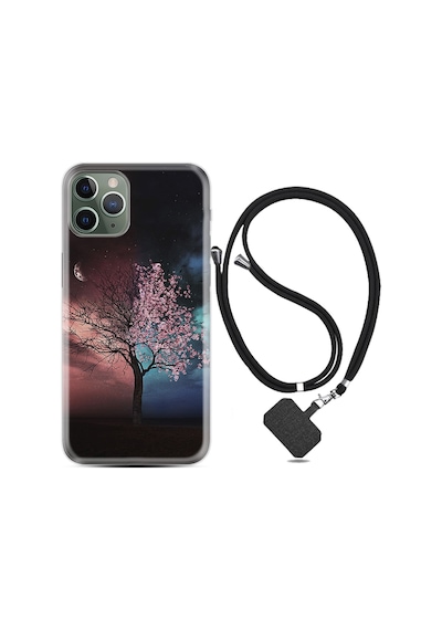 Apple Uyumlu iPhone 11 Pro Max Kılıf Boyun Askılı Heaven Tree 1859