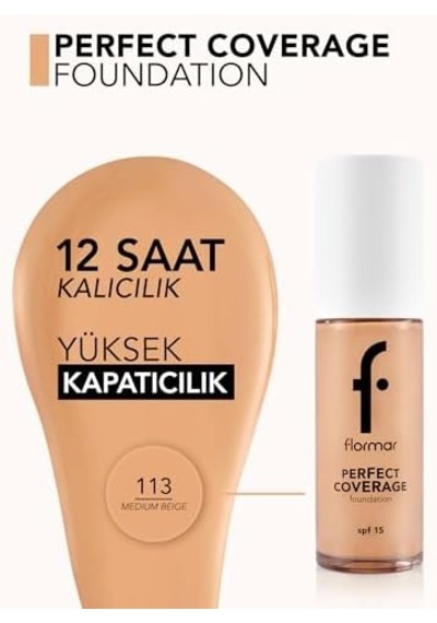 Perfect Coverage Yüksek Pigmentli & Yarı Parlak Bitişli Spf15 Fondöten 0 90405203