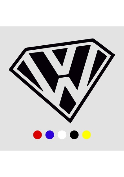 Volkswagen Superman Sticker, Volkswagen Sticker, Oto Sticker