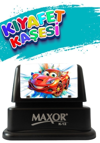Maxor Kaşe Kıyafet Kaşesi Araba Temalı Öğrenci Kaşesi / Kreş / Anaokulu / Ilkokul Öğrenci Kumaş Elbise Kaşesi