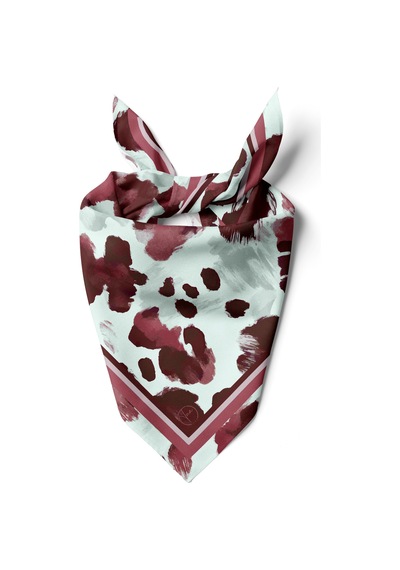 Bordo Fırça Darbeleri Desen Bandana/fular Çok Renkli