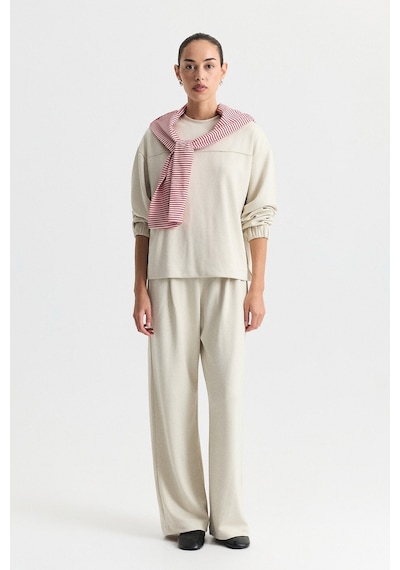 Antioch Bisiklet Yaka Sweatshirt Ve Jogger Pantolon Takım Bej