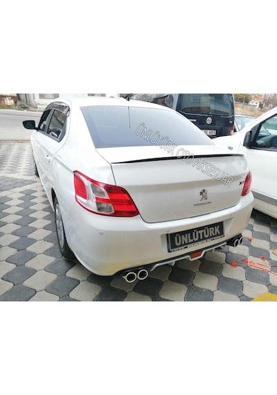 OtoÇizgi Peugeot 301 Bagaj Üstü Spoiler - Spoiler PARLAK SİYAH - BEYAZ OtoÇizgi