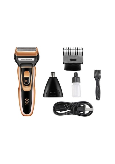 Wp-7400 3'lü Set Saç Sakal Kesme Burun Kılı Alma 3 In 1 Tıraş Makinesi Ve Saç Fırçası Seti
