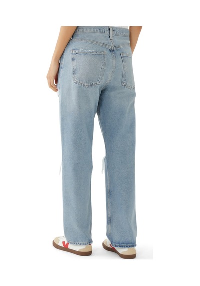 Agolde 90'lar Esintili Yüksek Bel Kot Pantolon Light Blue
