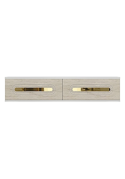 Tda1220btg Rany Duvara Montaj Tv Sehpası Beyaz-traverten-gold 120cm
