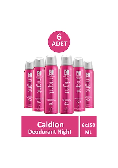 Caldion Deodorant Night Kadın 150 Ml 6 Adet