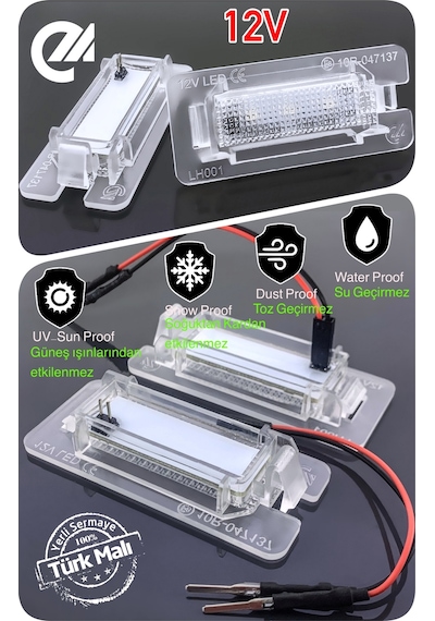 Volkswagen Vw Caddy 4 5 2015-2024 Canbus Led Plaka Aydınlatma Ledi Lambası