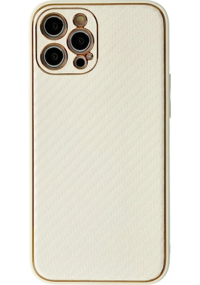 Apple iPhone Uyumlu   12 Pro Kılıf Coco Karbon Silikon - Beyaz