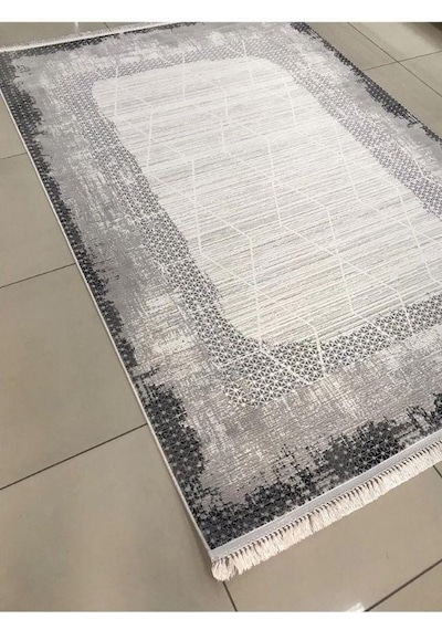 Padişah Halı Santo 60474 095 Serisi Akrilik Salon Oturma Yatak Odası Halısı Gri