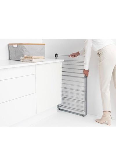Brabantia Metalik Gri Çamaşır Kurutma Askısı-25 Metre Metalik Gri