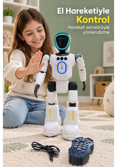 Ers Ses Kaydı Ve Oynatma Özellikli Kumandalı Robot Oyuncak