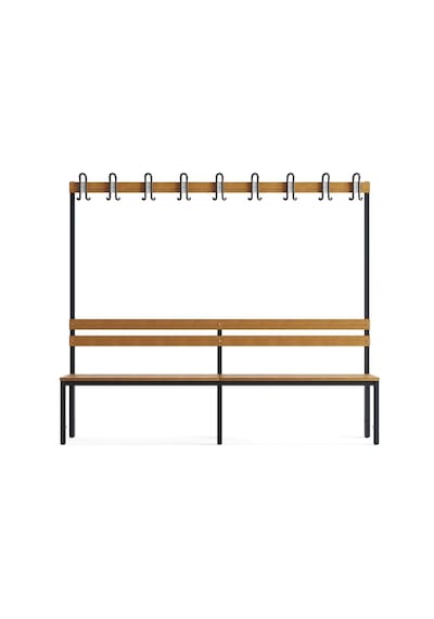 Ayakkabılıksız 6 Ayaklı Tek Taraflı Bank, 9 Kanca, 200x43x170 Cm, Spor Bankı