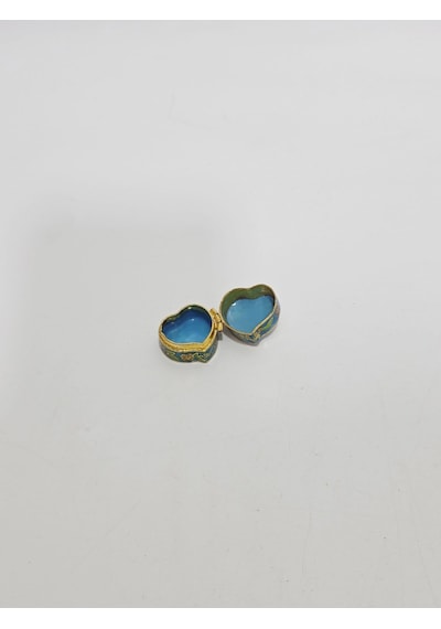 Antika Cloisonne Minyatür Kutu 2,4x2,4cm 095