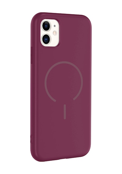 Apple Uyumlu iPhone 11 Kılıf M-safe Şarj Özellikli Ata Meta Kapak - Mürdüm Mürdüm